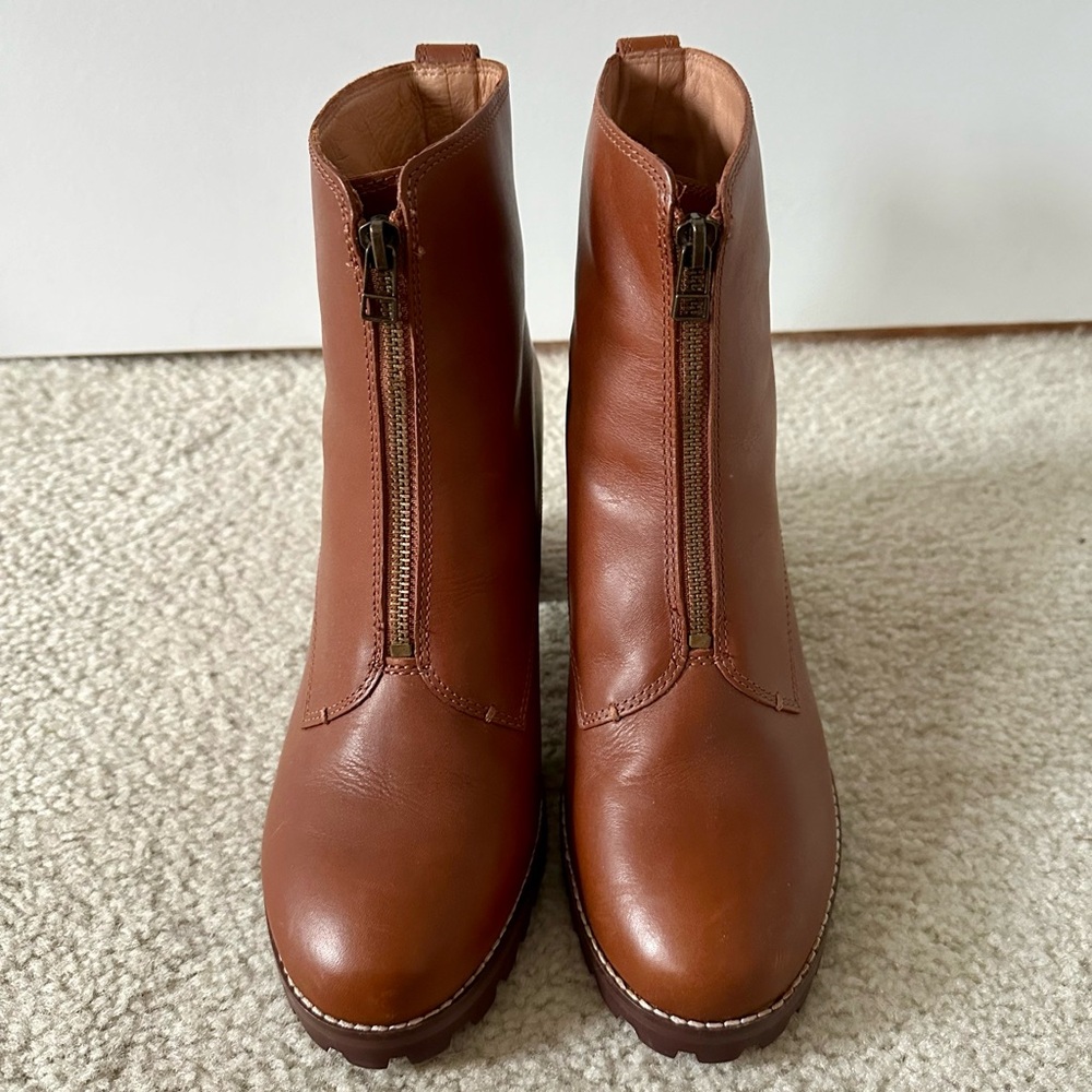 Madewell The Alyce Zip-Front Lugsole Boot in Dried Maple - Picture 6 of 11